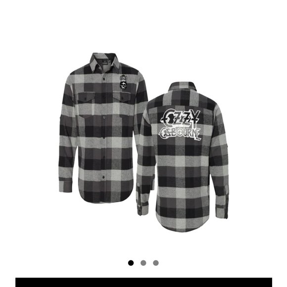 Ozzy Osborne Button Down Flannel Shirt Men's XL Official Merchandise NWOT - Picture 1 of 4